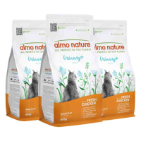 3X Almo Nature Kattenvoer Droog Urinary Help Kip 400 gr