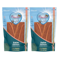 2X Renske Gezonde Beloning Vleesrepen Hondensnack Zalm 1 kg
