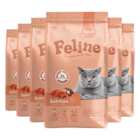 6X HobbyFirst Feline Kattenvoer Droog Adult Zalm 1,5 kg