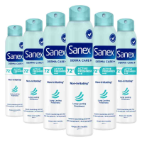 6X Sanex Deodorant Spray Dermo Active Freshness 72H 200 ml