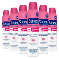 6X Sanex Deodorant Spray Dermo Menopause 200 ml