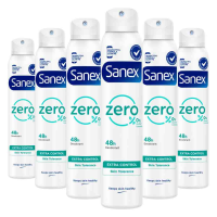 6X Sanex Deodorant Spray Zero% Extra Control 200 ml
