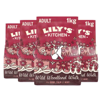 4X Lily's Kitchen Hondenvoer Droog Wild Woodland Walk Eend   Zalm   Hert 1 kg
