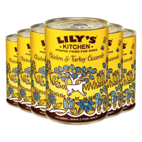 6X Lily's Kitchen Hondenvoer Nat Casserole Kip & Kalkoen 400 gr