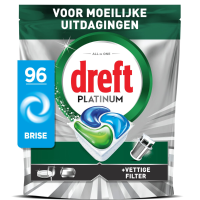2+2 Gratis: Dreft Vaatwastabletten Platinum All In One Bries 96 stuks