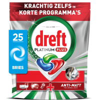 2+2 Gratis: Dreft Vaatwastabletten Platinum Plus All In One Bries 25 stuks