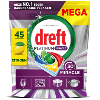 Dreft Vaatwastabletten Platinum All In One Miracle 45 stuks