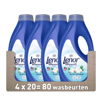 4X Lenor Vloeibaar Wasmiddel Katoen Fris 20 Wasbeurten 900 ml