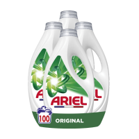 2+2 Gratis: Ariel Vloeibaar Wasmiddel Original 100 Wasbeurten 4500 ml