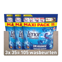 3X Lenor Wasmiddel All in 1 Pods Zeebries 35 stuks