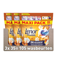 3X Lenor Wasmiddel All in 1 Pods Amber & Orchidee 35 stuks