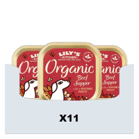 11X Lily's Kitchen Hondenvoer Nat Organic Supper Rund 150 gr