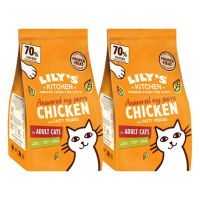 2X Lily's Kitchen Kattenvoer Droog Adult Kip & Groenten 800 gr