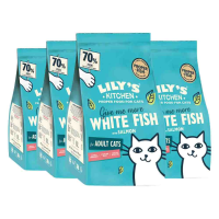 4X Lily's Kitchen Kattenvoer Droog Adult Witvis & Zalm 2 kg