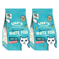 2X Lily's Kitchen Kattenvoer Droog Adult Witvis & Zalm 2 kg