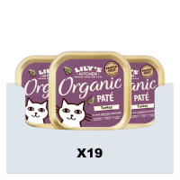 19X Lily's Kitchen Kattenvoer Nat Organic Paté Kalkoen 85 gr
