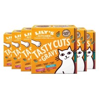 6X Lily's Kitchen Kattenvoer Nat Tasty Cuts in Saus Multipack 8x85 gr