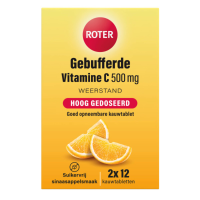 2X Roter Gebufferde Vitamine C 500 mg Sinaasappel 2 x 12 kauwtabletten