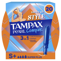 Tampax Pearl Compak Super Plus Tampons met Inbrenghuls 20 stuks