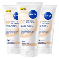 3X NIVEA BB Crème SPF15 5 In 1 Lichte Huidtint 50 ml