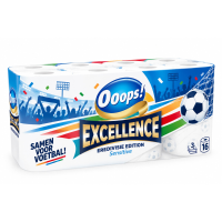 Ooops! Toiletpapier Excellence Sensitive Eredivisie 3 laags 16 stuks