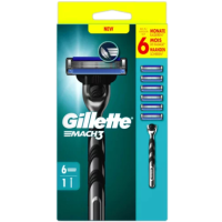 Gillette Scheersysteem + Navulmesjes Mach3 1 stuk + 6 navulmesjes