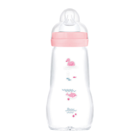MAM Feel Good Glass Babyfles Roze 0+ mnd 260 ml