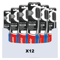 12X Colgate Tandenborstel SlimSoft Charcoal