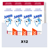 12X Elmex Tandpasta Junior (6 12 Jaar) Colour Changing 75 ml