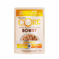 14X Wellness Core Kattenvoer Boost+ Immunity Kip & Kalkoen 85 gr