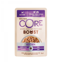 14X Wellness Core Kattenvoer Boost+ Kitten Kip & Zalm 85 gr