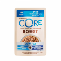14X Wellness Core Kattenvoer Boost+ Low Fat Kip & Tonijn 85 gr