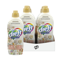2+2 Gratis: Dreft Wasverzachter White Blossoms Voordeelverpakking 6x 880 ml