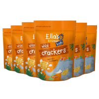 6X Ella's Kitchen Biologisch Wilde Crackers 18+m Wortel & Rozemarijn 100 gr