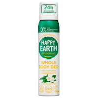 6X Happy Earth 100% Natuurlijke Body Deo Spray Jasmine Ho Wood 100 ml