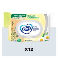 12X Edet Kamille Vochtige Toiletpapier 42 stuks