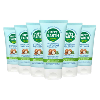 6X Happy Earth 100% Natuurlijke Hydraterende Dagcrème 50 ml