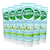 6X Happy Earth 100% Natuurlijke Zuiverende Reinigingsgel 150 ml