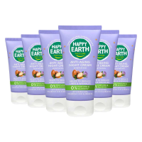6X Happy Earth 100% Natuurlijke Anti Age Nachtcrème 50 ml