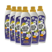 6X Marcel's Green Soap Wasmiddel Amber & Ylang Ylang 23 Wasbeurten 1 liter