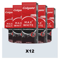 12X Colgate Tandpasta Max White Active Charcoal 75 ml