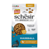 Schesir Monoproteïne Promo Kattenvoer Droog Hairball Kip 400 gr