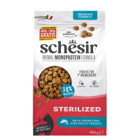 Schesir Monoproteïne Promo Kattenvoer Droog Sterilized Vis 400 gr