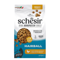 6X Schesir Monoproteïne Kattenvoer Droog Hairball Kip 1,5 kg