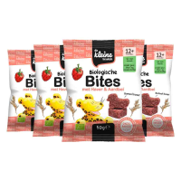 4X de Kleine Keuken Bio Bites Haver & Aardbei 50 gr