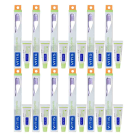 12X Vitis Tandenborstel + Mini Tandpasta Orthodontic