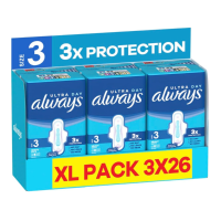1+1 Gratis: Always Maandverband Extra Lang Ultra Maat 3 78 stuks