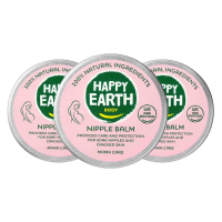3X Happy Earth 100% Natuurlijke Mama Care Tepelbalsem 30 gr