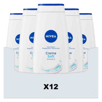 12X NIVEA Badcrème Creme Soft 650 ml