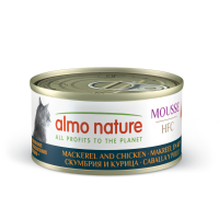 24X Almo Nature HFC Natural Kattenvoer Nat Makreel & Kip 70 gr